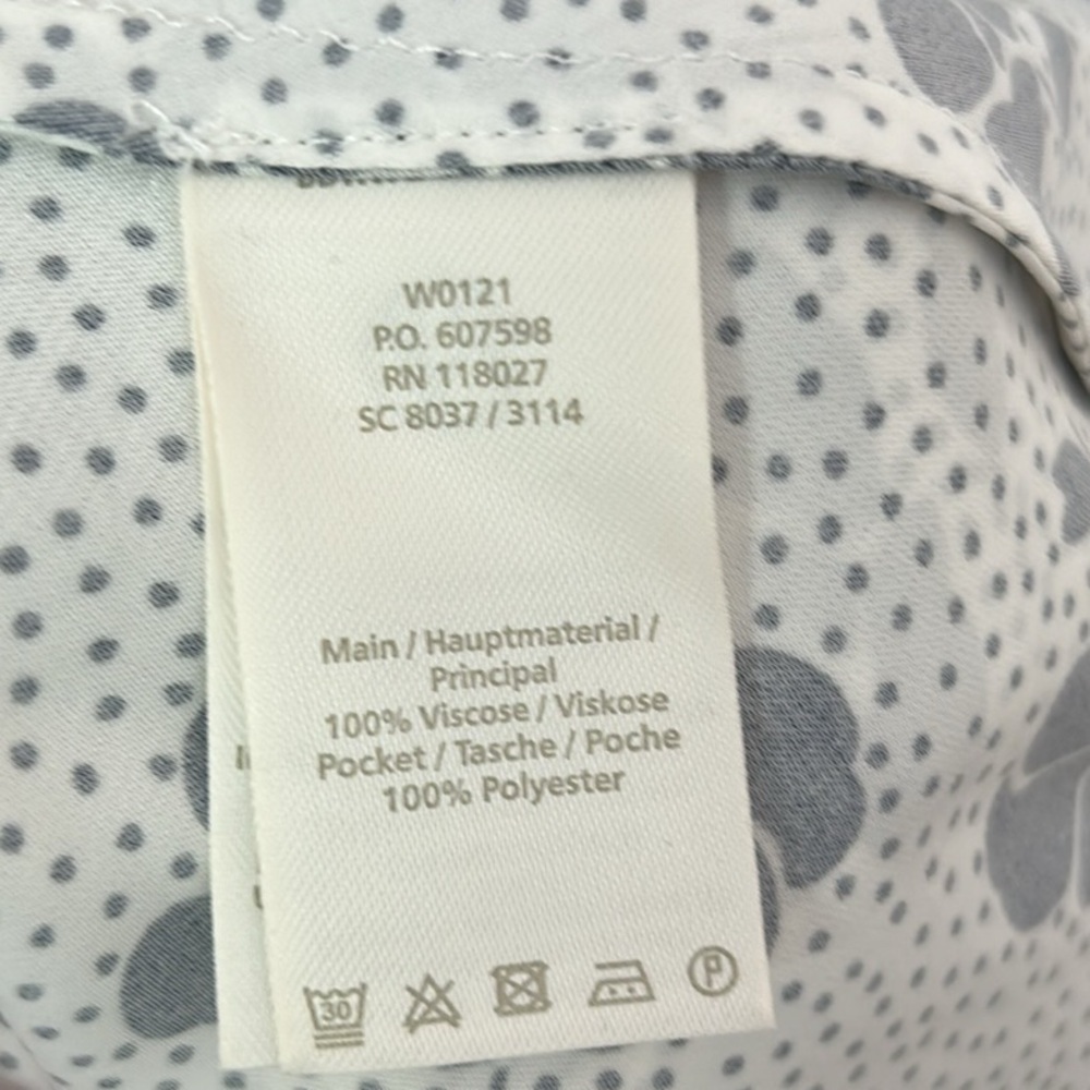 Boden White Midi Dress with Navy Floral Print - Picture 8 of 10